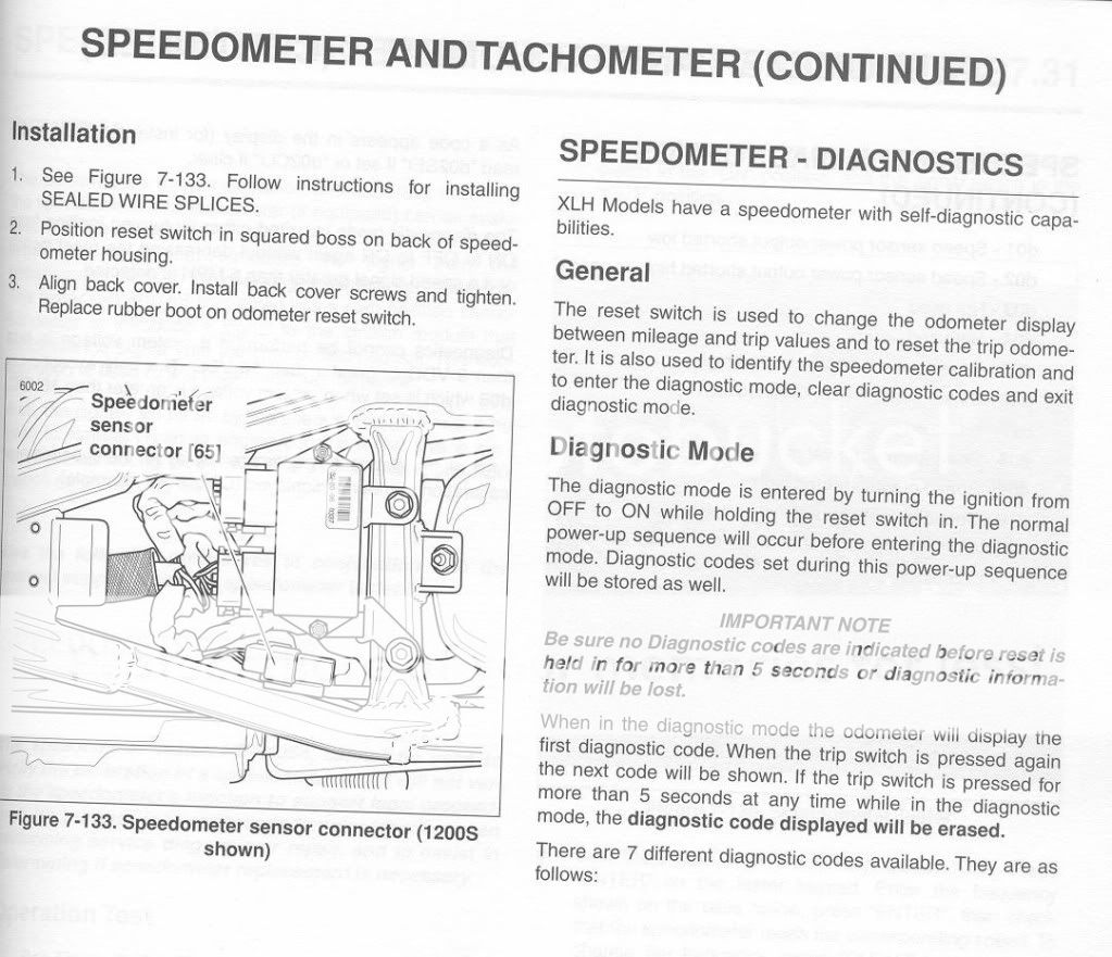 Speedometer problem, can't find in search - The Sportster ... 2004 harley davidson speedometer wiring diagram 